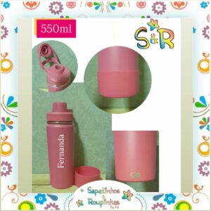 S&R - Garrafa Térmica 550ml sem Canudo com base de silicone personalizada - Imagem 4