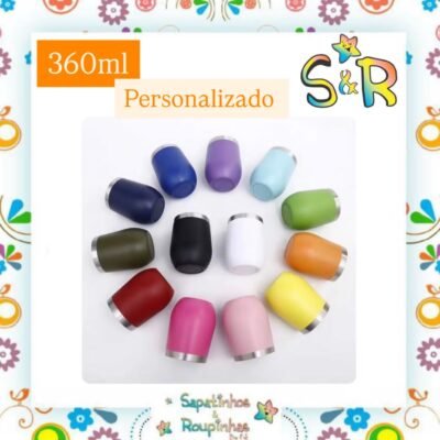 S&R - Copo Térmico Personalizado 360ml com Tampa