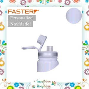 Faster – Kit Garrafa Térmica 900ml, Capa Silicone com gravação a laser - Imagem 4