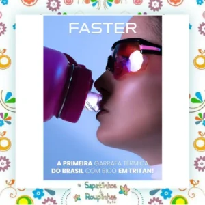 Faster – Kit Garrafa Térmica 900ml, Capa Silicone com gravação a laser - Imagem 5