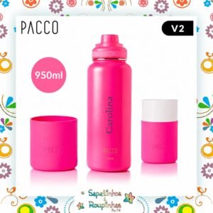 Pacco – Kit Garrafa Térmica 950ml e Capa G Alta com gravação a laser