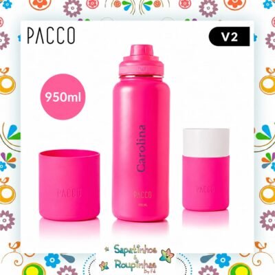 Pacco – Kit Garrafa Térmica 950ml e Capa G Alta com gravação a laser