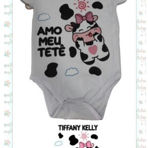 Body Bebê Tradicional Poliéster Unissex Personalizado em DTF - Imagem 11