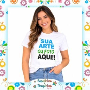 Blusas Adulto Algodão Tradicional unissex Personalizadas em DTF - Imagem 5