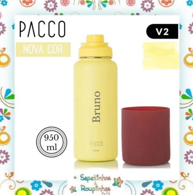 Pacco – Kit Garrafa Térmica 950ml e Capa G Alta com gravação a laser