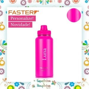 Faster – Kit Garrafa Térmica 900ml, Capa Silicone com gravação a laser - Imagem 3