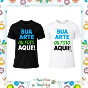 Blusas Adulto Algodão Tradicional unissex Personalizadas em DTF
